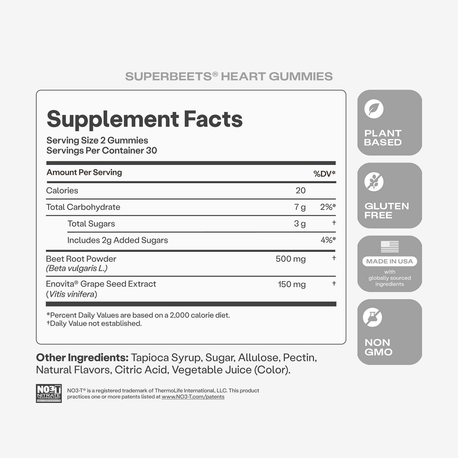 SuperBeets Blood Pressure Support - Strawberry - 60 Gummies (30 Servings)
